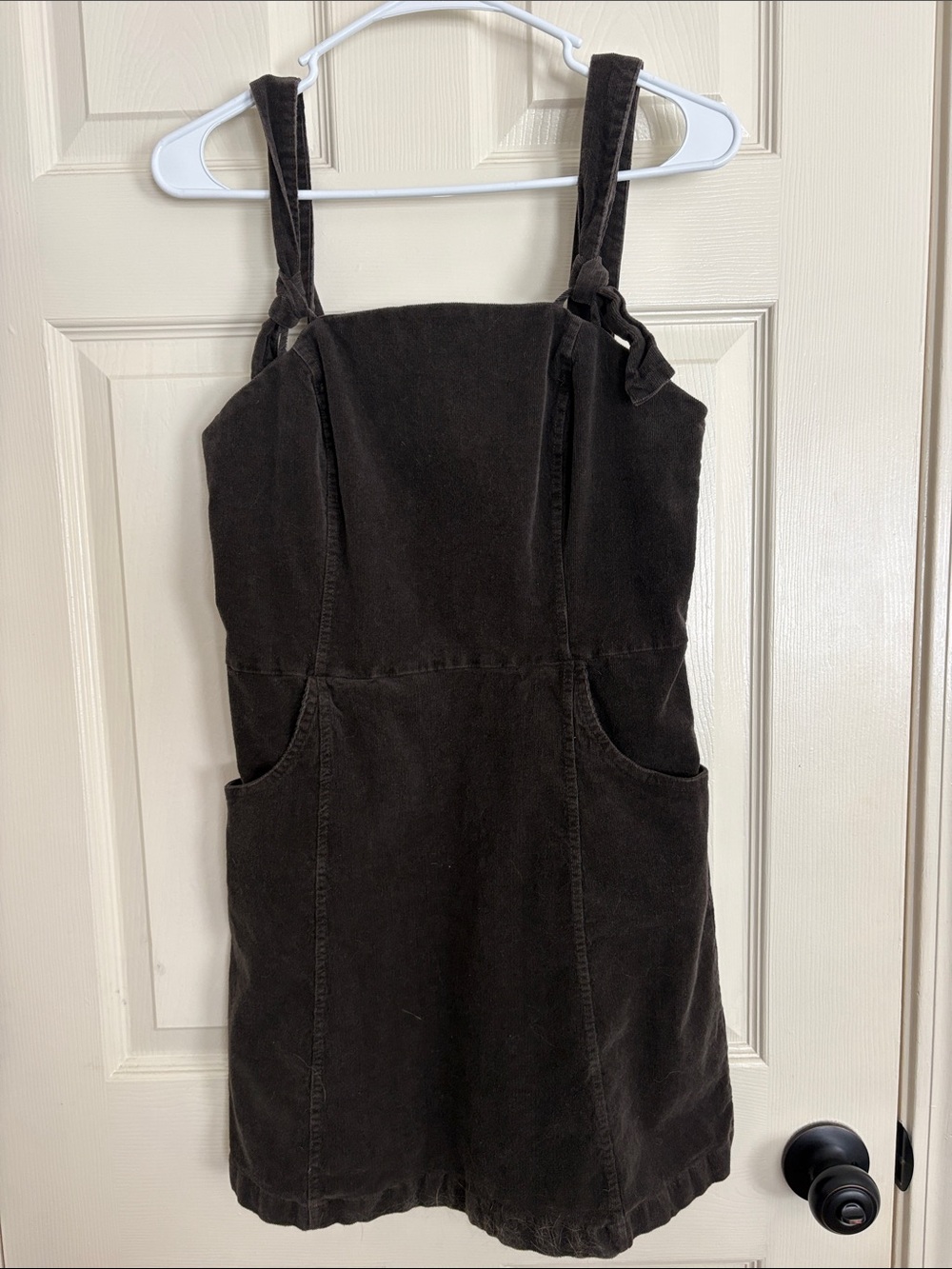 Newbury Kustom Dark Brown Corduroy Pinafore Dress